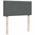Cama box spring con colchón tela gris oscuro 80x200
