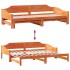 Sofá cama nido madera maciza de pino marrón cera 80x200