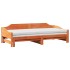 Sofá cama nido sin colchón madera maciza marrón cera 90x190