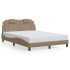 Estructura de cama con LED sin colchón cappuccino 120x200