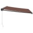 Toldo retráctil manual marrón 400x300