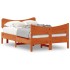 Estructura de cama sin colchón madera maciza marrón 120x190