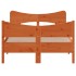Estructura de cama sin colchón madera maciza marrón 120x190