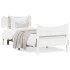 Estructura de cama sin colchón madera maciza blanca 90x190