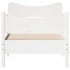 Estructura de cama sin colchón madera maciza blanca 90x190