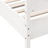 Estructura de cama sin colchón madera maciza blanca 90x190