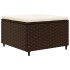 Set muebles de jardín 4 piezas y cojines ratán sintético