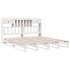 Cama con estantería sin colchón madera maciza blanca 180x200