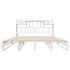 Cama con estantería sin colchón madera maciza blanca 180x200
