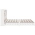 Cama con estantería sin colchón madera maciza blanca 180x200