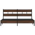 Estructura de cama sin colchón metal roble marrón 200x200