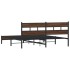 Estructura de cama sin colchón metal roble marrón 200x200