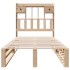 Cama con estantería sin colchón madera maciza de pino 75x190