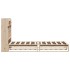 Cama con estantería sin colchón madera maciza de pino 75x190