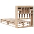 Cama con estantería sin colchón madera maciza de pino 75x190