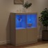 Aparador con luces LED blanco 81x37x100
