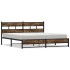 Estructura de cama sin colchón metal roble ahumado 200x200