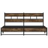 Estructura de cama sin colchón metal roble ahumado 200x200