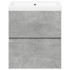 Set muebles de baño 2 piezas madera contrachapada gris
