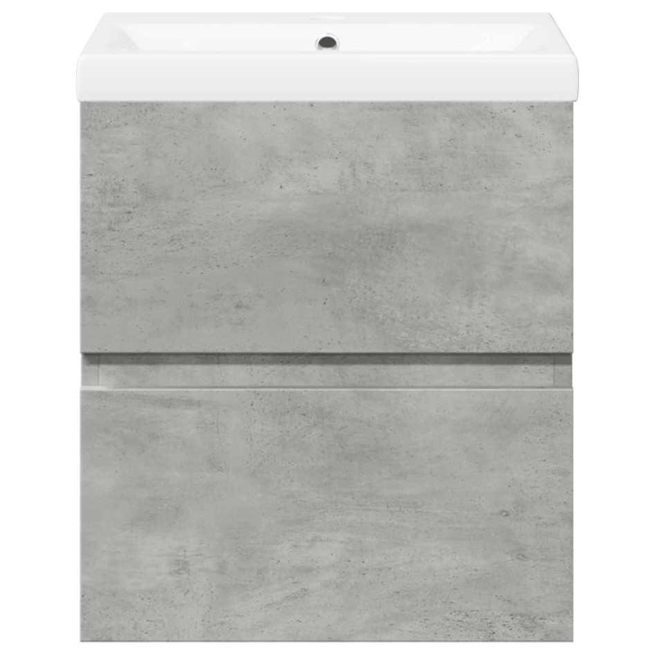 Set muebles de baño 2 piezas madera contrachapada gris