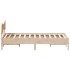 Estructura de cama sin colchón madera maciza de pino 200x200