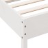Estructura de cama sin colchón madera de pino blanca 120x200