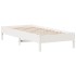 Estructura de cama sin colchón madera maciza blanca 75x190