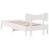 Estructura de cama sin colchón madera maciza blanca 75x190