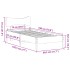 Estructura de cama sin colchón madera maciza blanca 75x190