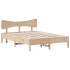 Estructura de cama sin colchón madera de pino blanco 150x200