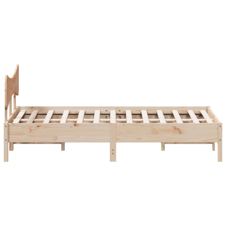 Estructura de cama sin colchón madera de pino blanco 150x200