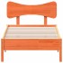 Estructura de cama sin colchón madera de pino marrón 90x200