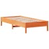 Estructura de cama sin colchón madera de pino marrón 90x200