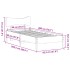 Estructura de cama sin colchón madera de pino marrón 90x200