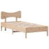 Estructura de cama sin colchón madera maciza de pino 90x200