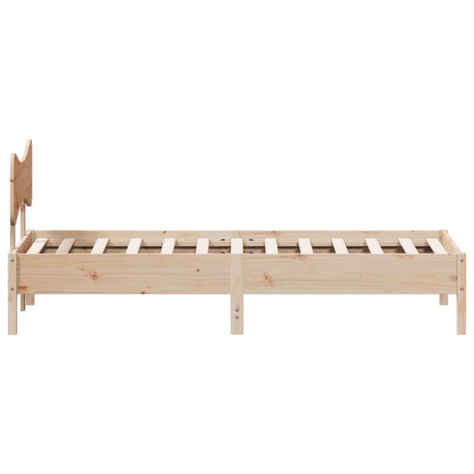 Estructura de cama sin colchón madera maciza de pino 90x200