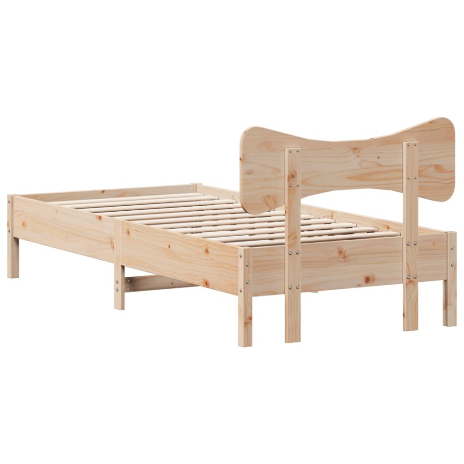 Estructura de cama sin colchón madera maciza de pino 90x200