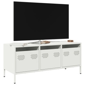 Mueble para TV acero laminado en frío blanco 101,5x39x43,5