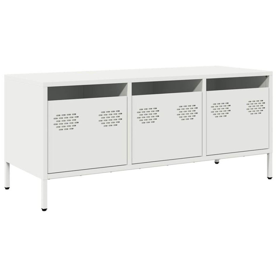 Mueble para TV acero laminado en frío blanco 101,5x39x43,5