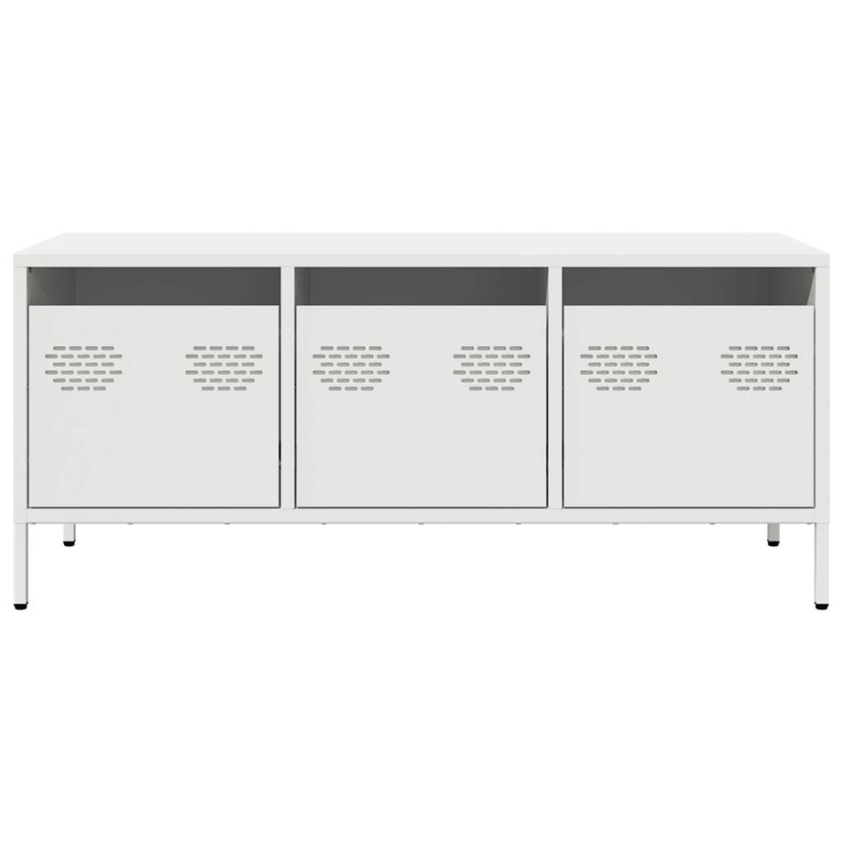 Mueble para TV acero laminado en frío blanco 101,5x39x43,5