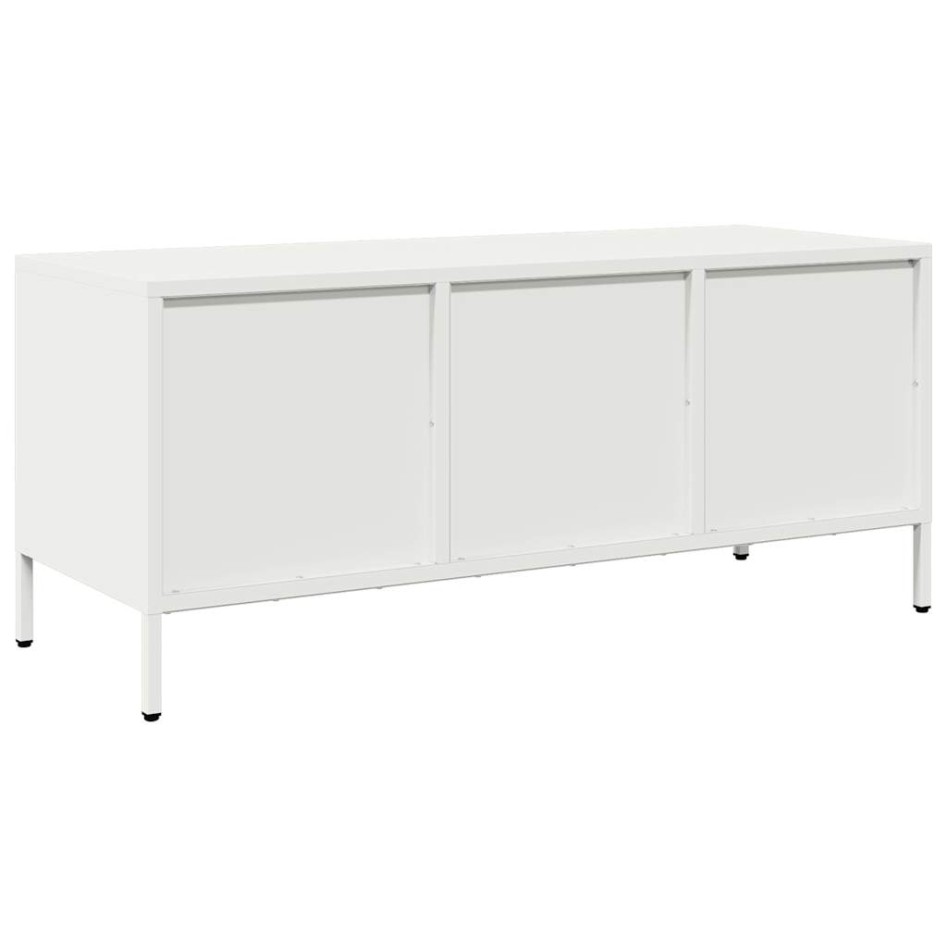 Mueble para TV acero laminado en frío blanco 101,5x39x43,5