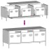Mueble para TV acero laminado en frío blanco 101,5x39x43,5