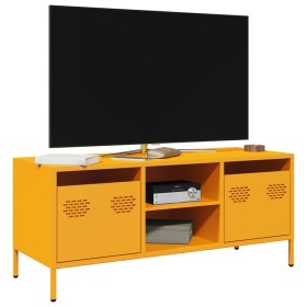 Mueble para TV acero laminado en frío amarillo 101,5x39x43,5