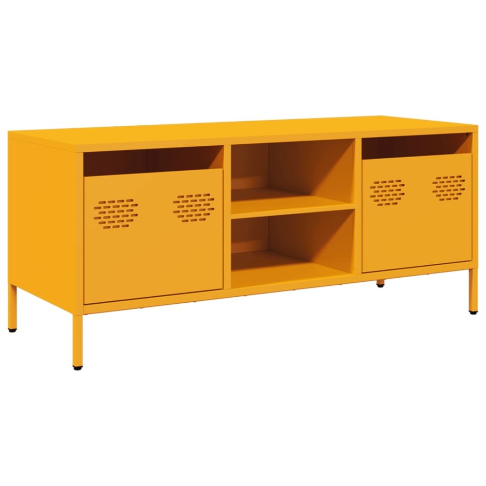 Mueble para TV acero laminado en frío amarillo 101,5x39x43,5