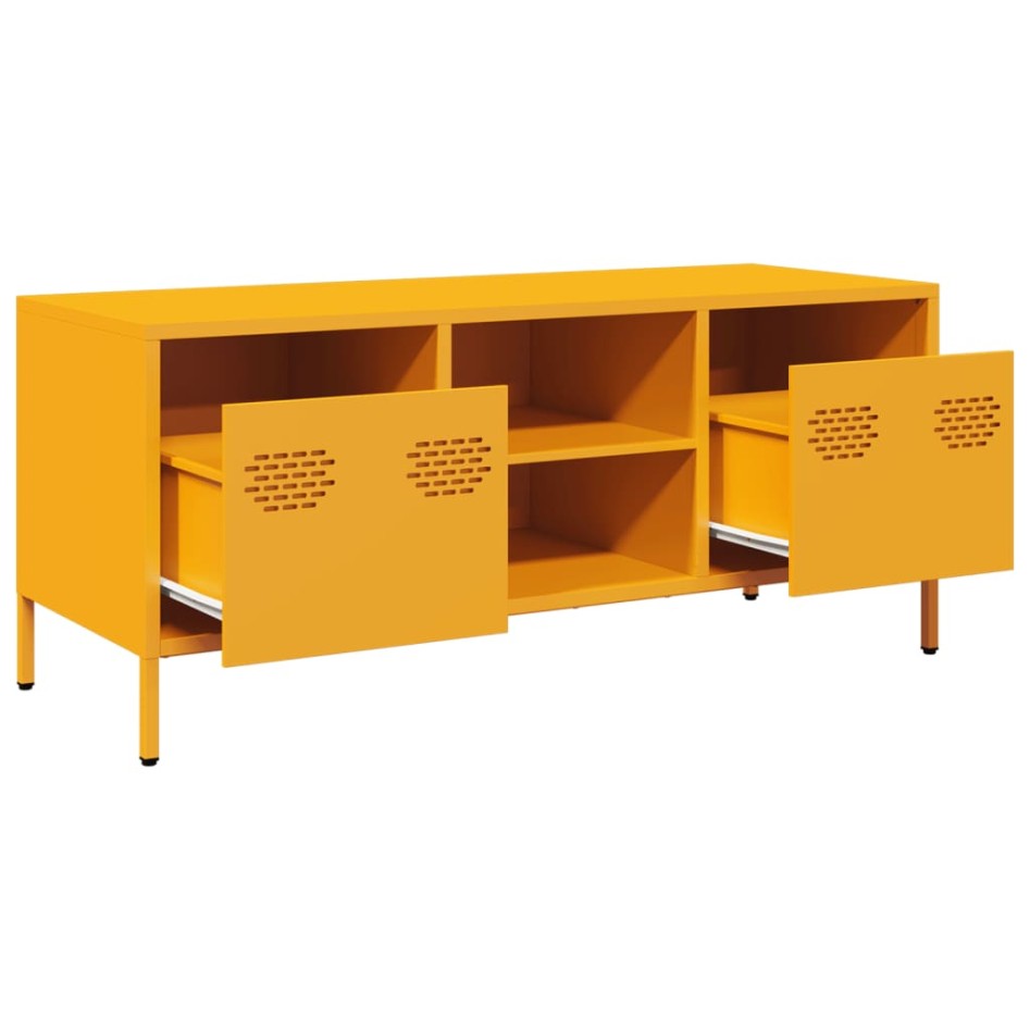 Mueble para TV acero laminado en frío amarillo 101,5x39x43,5