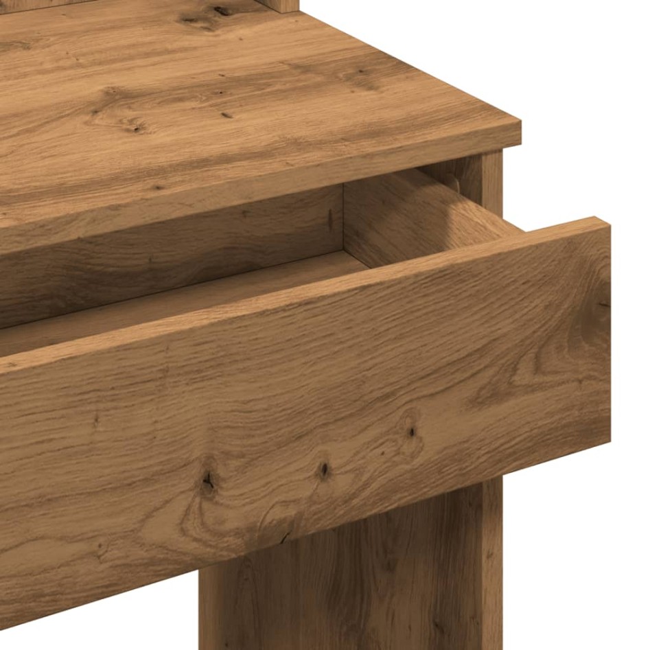 Tocador con luces LED roble artisan 96x40x142