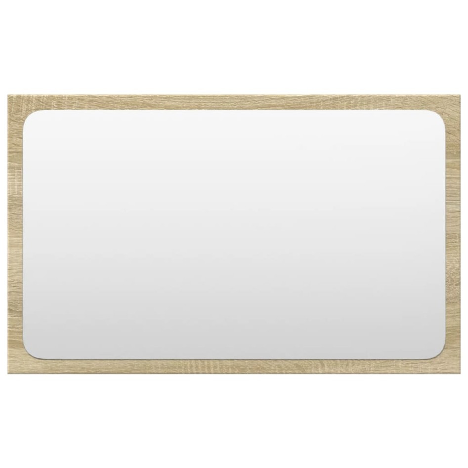 Set de muebles de baño 3 pzas madera contrachapada roble