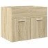 Set de muebles de baño 3 pzas madera contrachapada roble