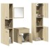 Juego de muebles de baño 4 pzas contrachapada roble
