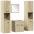 Juego de muebles de baño 4 pzas contrachapada roble